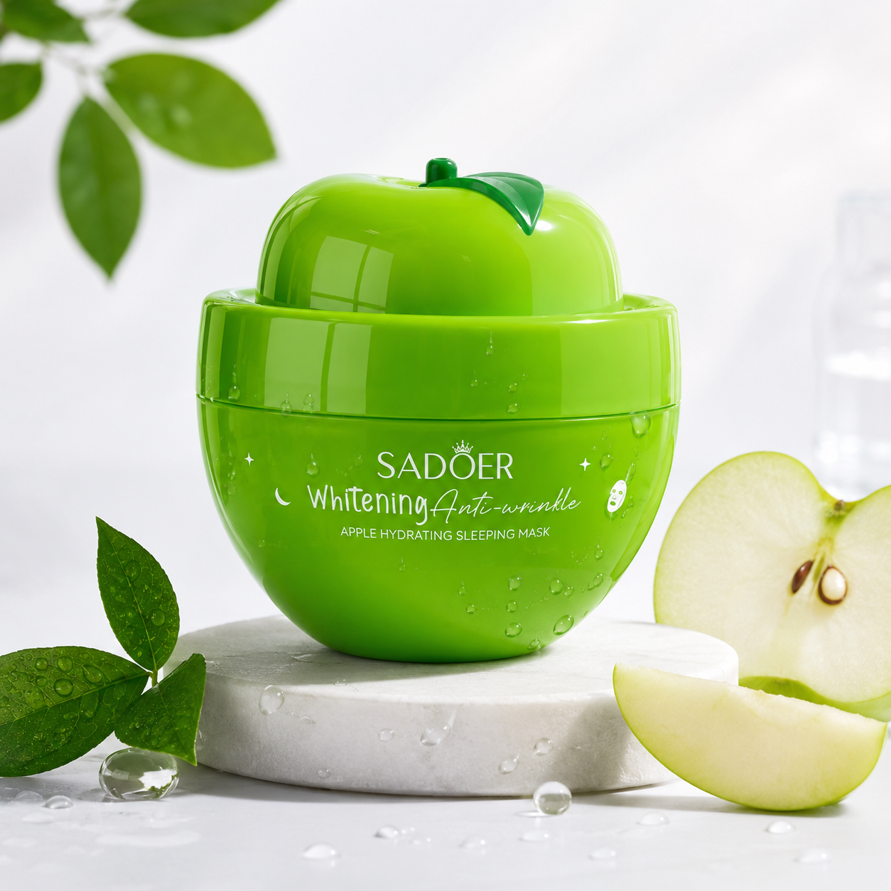 Mascarilla facial nocturna de manzana