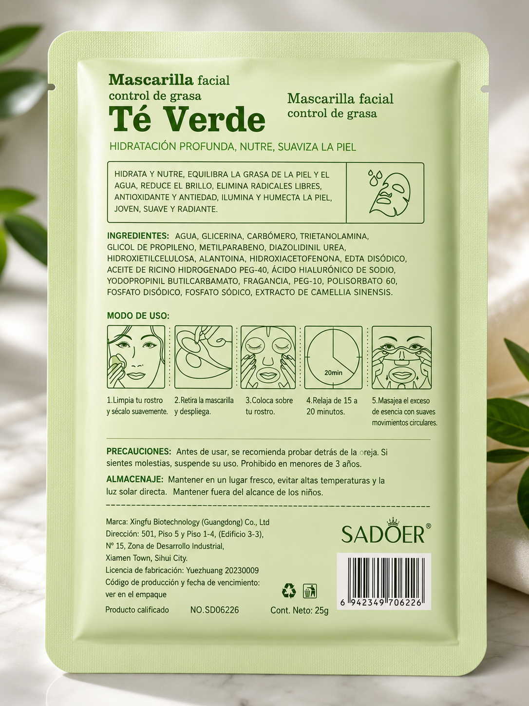 Mascarilla Green Tea